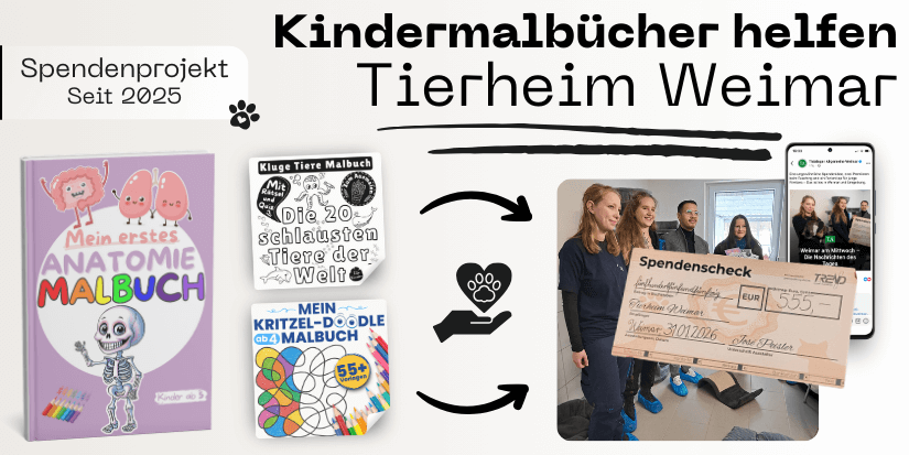Kindermalbücher unterstützen Tierheim Weimar Spendenprojekt Jose Peisler