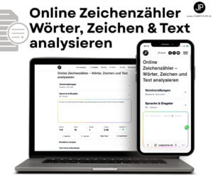Online Zeichenzähler Wörter, Zeichen & Text analysieren by JP